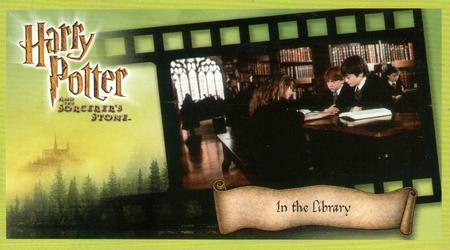 2001 Wizards Harry Potter and the Sorcerer's Stone #25 In the Library Front