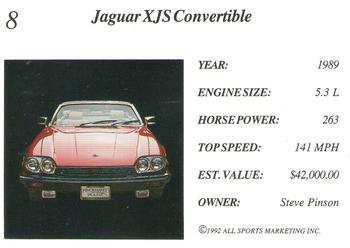 1992 All Sports Marketing Exotic Dreams #8 1989 Jaguar XJS Back