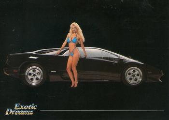 1992 All Sports Marketing Exotic Dreams #42 Debra with Lamborghini Diablo Front