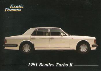 1992 All Sports Marketing Exotic Dreams #51 1991 Bentley Turbo R Front