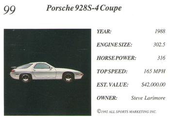 1992 All Sports Marketing Exotic Dreams #99 1988 Porsche 928S-4 Back