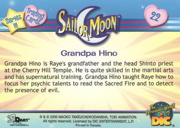 2000 Dart Sailor Moon Series 3 #22 Grandpa Hino Back