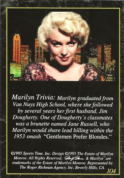 1995 Marilyn Monroe #104 Marilyn graduated from Van Nuys High School Back