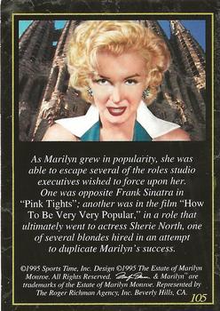 1995 Marilyn Monroe #105 As Marilyn grew in popularity Back