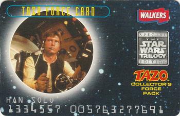 1996 Walkers Star Wars Trilogy Special Edition Tazo's - Tazo Force Cards #NNO Han Solo Front
