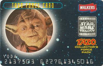 1996 Walkers Star Wars Trilogy Special Edition Tazo's - Tazo Force Cards #NNO Yoda Front