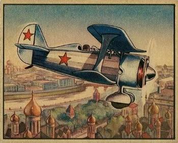1939 Gum Inc. World In Arms (R173) #Airplanes 12 Russian Mystery Single-seat Fighter Front