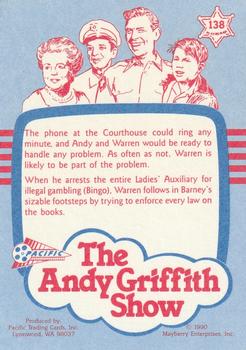 1991 Pacific The Andy Griffith Show Series 2 #138 Warren and Andy on Call Back