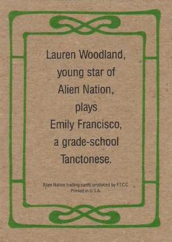 1990 FTCC Alien Nation The Series #7 Lauren Woodland as Emily Francisco Back
