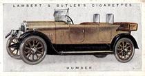 1922 Lambert & Butler Motor Cars #15 Humber Front
