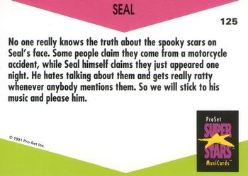 1991 Pro Set SuperStars MusiCards (UK Edition) #125 Seal Back