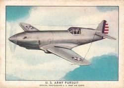 1940 Wings Modern American Airplanes No Letter Series (T87) #6 U.S. Army Pursuit Front