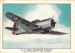 1940 Wings Modern American Airplanes No Letter Series (T87) #13 U.S. Army Standard Pursuit Front