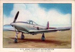 1940 Wings Modern American Airplanes No Letter Series (T87) #1 U.S. Army Pursuit Interceptor Front