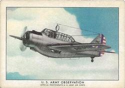 1940 Wings Modern American Airplanes No Letter Series (T87) #9 U.S. Army Observation Front