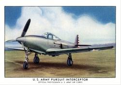 1940 Wings Modern American Airplanes Series A (T87a) #1 U.S. Army Pursuit Interceptor Front