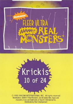 1995 Fleer Ultra AAAHH!! Real Monsters - Pop-Ups #10 Krickis Back