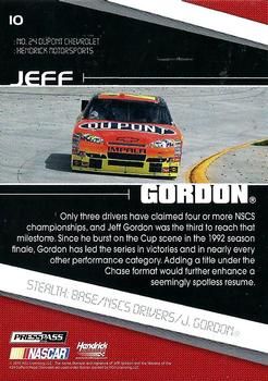 2010 Press Pass Stealth #10 Jeff Gordon Back