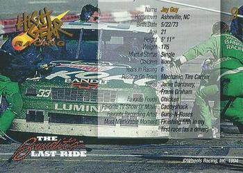 1994 Wheels High Gear Power Pack Team Set The Bandit's Last Ride #9 Jay Guy Back
