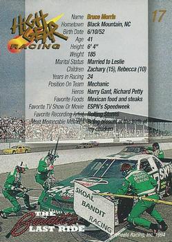 1994 Wheels High Gear Power Pack Team Set The Bandit's Last Ride #17 Bruce Morris Back