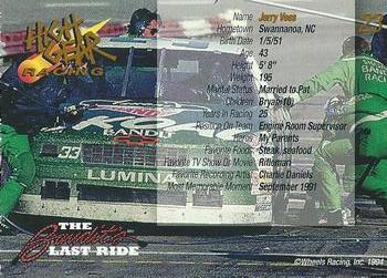 1994 Wheels High Gear Power Pack Team Set The Bandit's Last Ride #23 Jerry Vess Back