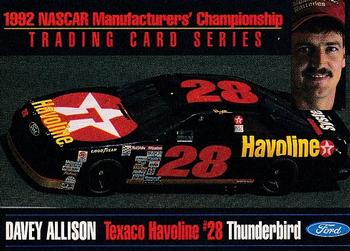 1992 Ford Motorsports NASCAR Manufacturers' Championship #NNO Davey Allison Front