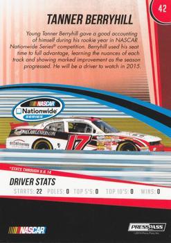 2015 Press Pass Cup Chase - Purple #42 Tanner Berryhill Back