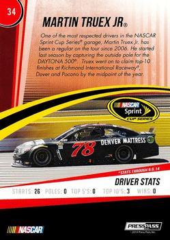 2015 Press Pass Cup Chase - Red #34 Martin Truex Jr. Back