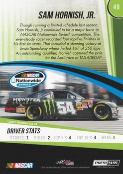 2015 Press Pass Cup Chase - Red #49 Sam Hornish Jr. Back