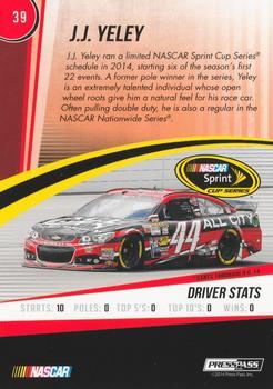 2015 Press Pass Cup Chase - Gold #39 J.J. Yeley Back