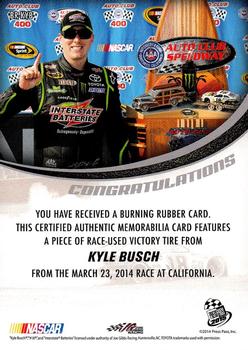 2015 Press Pass Cup Chase - Burning Rubber #BR-KYB Kyle Busch Back