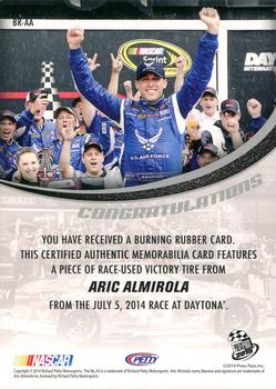 2015 Press Pass Cup Chase - Burning Rubber Blue #BR-AA Aric Almirola Back