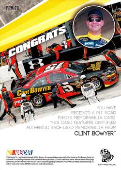 2015 Press Pass Cup Chase - Pit Road Pieces Blue #PPM-CB Clint Bowyer Back