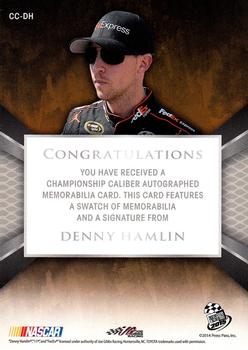 2015 Press Pass Cup Chase - Championship Caliber Autographs #CC-DH Denny Hamlin Back