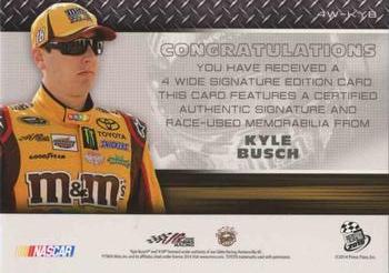 2015 Press Pass Cup Chase - 4-Wide Signature Edition #4W-KYB Kyle Busch Back