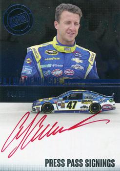 2015 Press Pass Cup Chase - Press Pass Signings Blue #PPS-AJA A.J. Allmendinger Front
