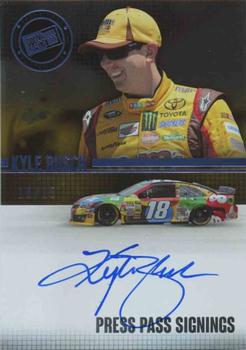 2015 Press Pass Cup Chase - Press Pass Signings Blue #PPS-KYB Kyle Busch Front