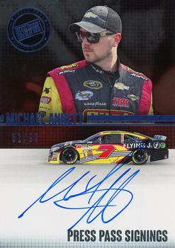 2015 Press Pass Cup Chase - Press Pass Signings Blue #PPS-MA2 Michael Annett Front