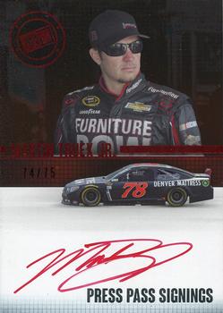 2015 Press Pass Cup Chase - Press Pass Signings Red #PPS-MTJ Martin Truex Jr. Front
