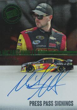 2015 Press Pass Cup Chase - Press Pass Signings Green #PPS-MA2 Michael Annett Front