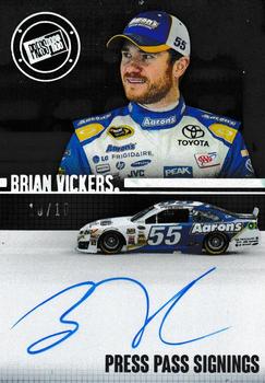 2015 Press Pass Cup Chase - Press Pass Signings Melting #PPS-BV Brian Vickers Front