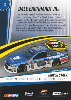 2015 Press Pass Cup Chase - Retail #12 Dale Earnhardt Jr. Back