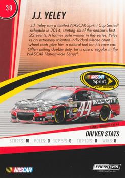 2015 Press Pass Cup Chase - Retail #39 J.J. Yeley Back