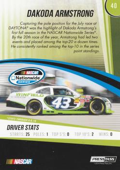 2015 Press Pass Cup Chase - Retail #40 Dakoda Armstrong Back