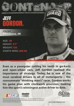 2010 Wheels Main Event #94 Jeff Gordon  Back