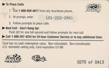 1995 Assets - $25 Phone Cards #NNO Ricky Rudd Back