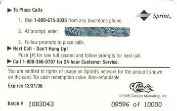 1995 Assets - $5 Phone Cards #NNO Dale Earnhardt Back
