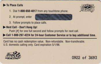 1995 Assets - $5 Phone Cards #NNO Ken Schrader Back