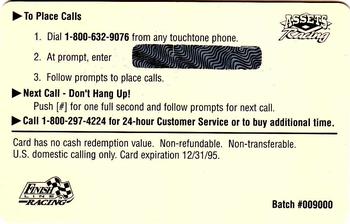 1995 Assets - 1-Minute Phone Cards #NNO Michael Waltrip Back