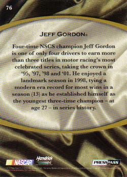 2010 Press Pass Legends #76 Jeff Gordon  Back